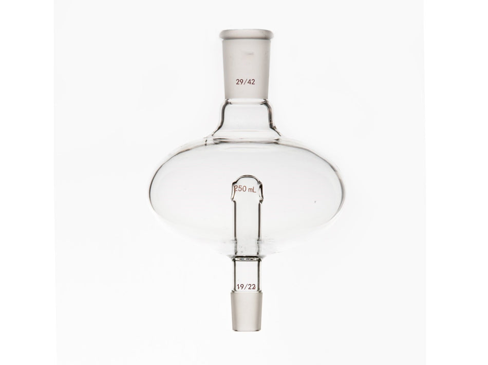 MSE PRO Flat Splash-Proof Balls, Upper Mouth: 29/42, Lower Mouth: 19/22, 250mL - MSE Supplies LLC