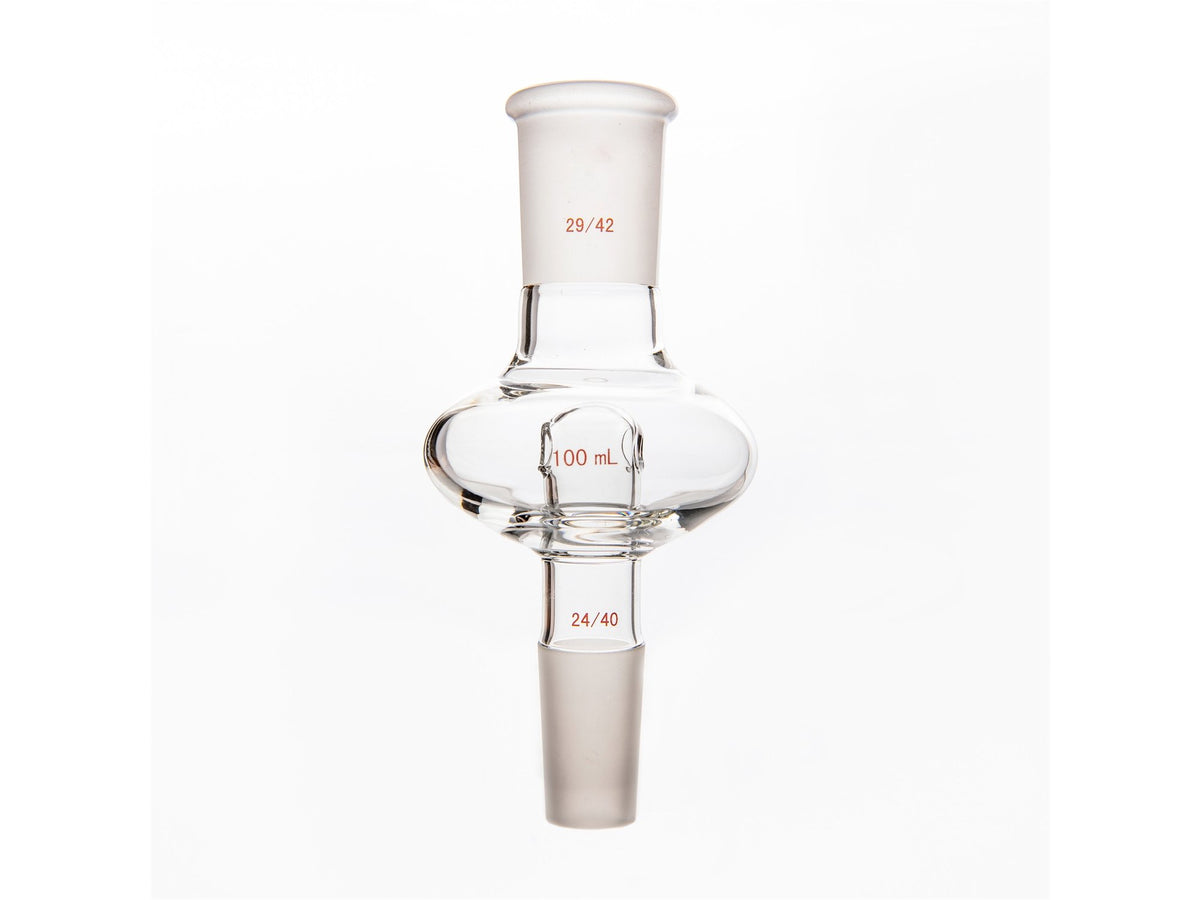 MSE PRO Flat Splash-Proof Balls, Upper Mouth: 29/42, Lower Mouth: 24/40, 100mL - MSE Supplies LLC