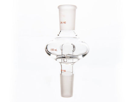 MSE PRO Flat Splash-Proof Balls, with Backflow Hole, Upper Mouth: 24/40, Lower Mouth: 24/40, 100mL - MSE Supplies LLC