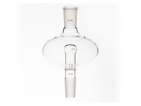 MSE PRO Flat Splash-Proof Balls, with Backflow Hole, Upper Mouth: 24/40, Lower Mouth: 24/40, 250mL - MSE Supplies LLC