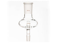 MSE PRO Flat Splash-Proof Balls, with Backflow Hole, Upper Mouth: 29/42, Lower Mouth: 14/20, 100mL - MSE Supplies LLC