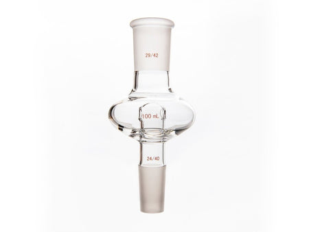 MSE PRO Flat Splash-Proof Balls, with Backflow Hole, Upper Mouth: 29/42, Lower Mouth: 24/40, 100mL - MSE Supplies LLC