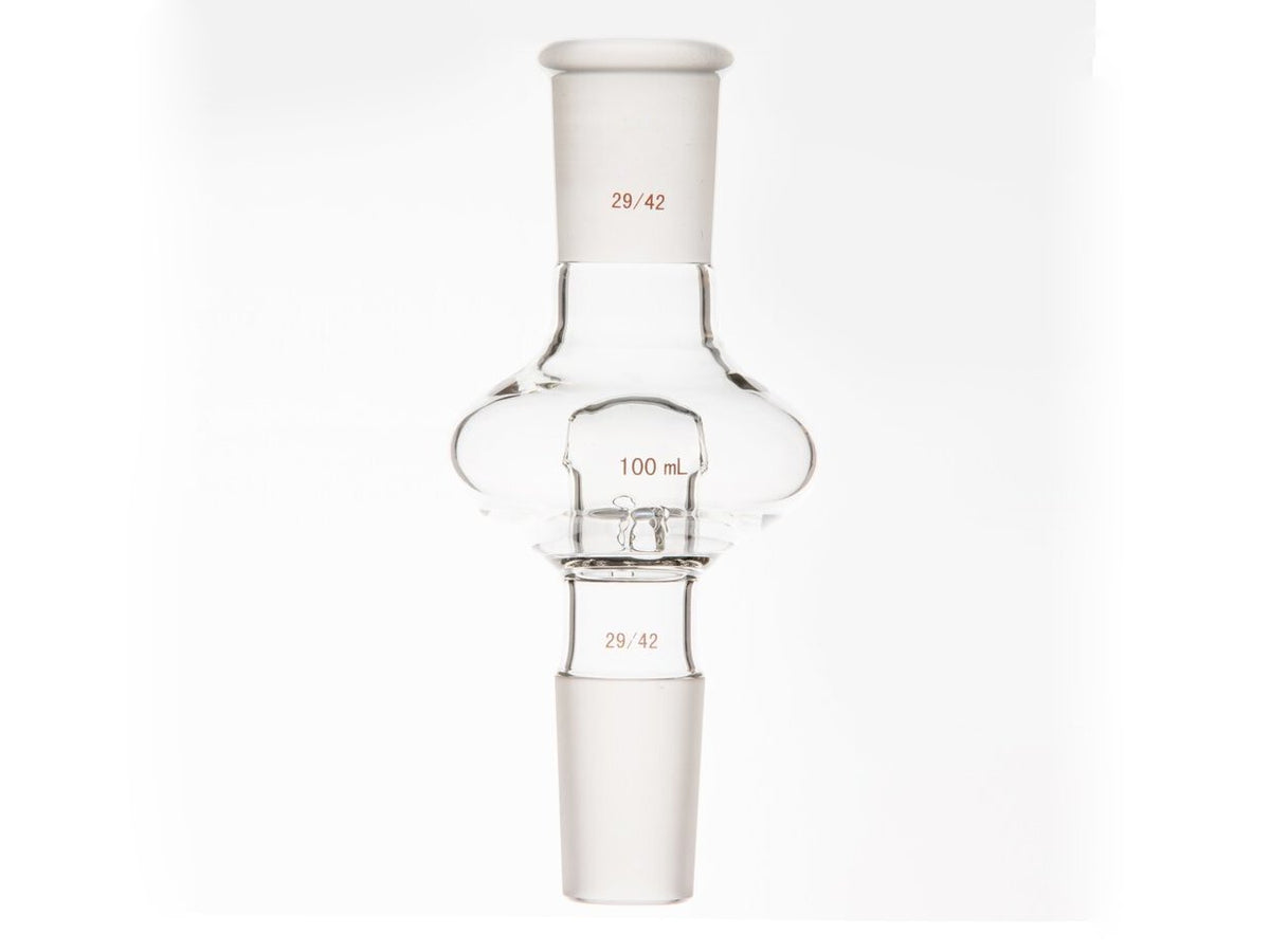 MSE PRO Flat Splash-Proof Balls, with Backflow Hole, Upper Mouth: 29/42, Lower Mouth: 29/42, 100mL - MSE Supplies LLC