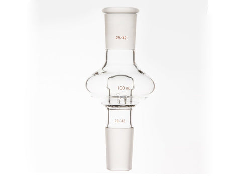 MSE PRO Flat Splash-Proof Balls, with Backflow Hole, Upper Mouth: 29/42, Lower Mouth: 29/42, 100mL - MSE Supplies LLC