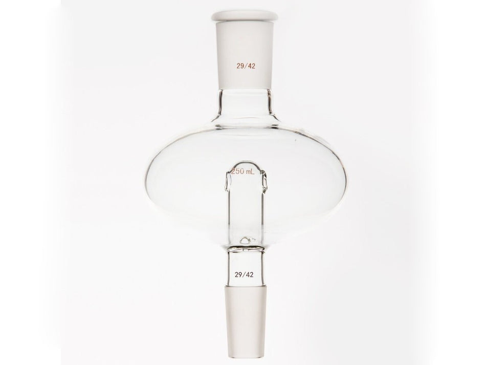 MSE PRO Flat Splash-Proof Balls, with Backflow Hole, Upper Mouth: 29/42, Lower Mouth: 29/42, 250mL - MSE Supplies LLC