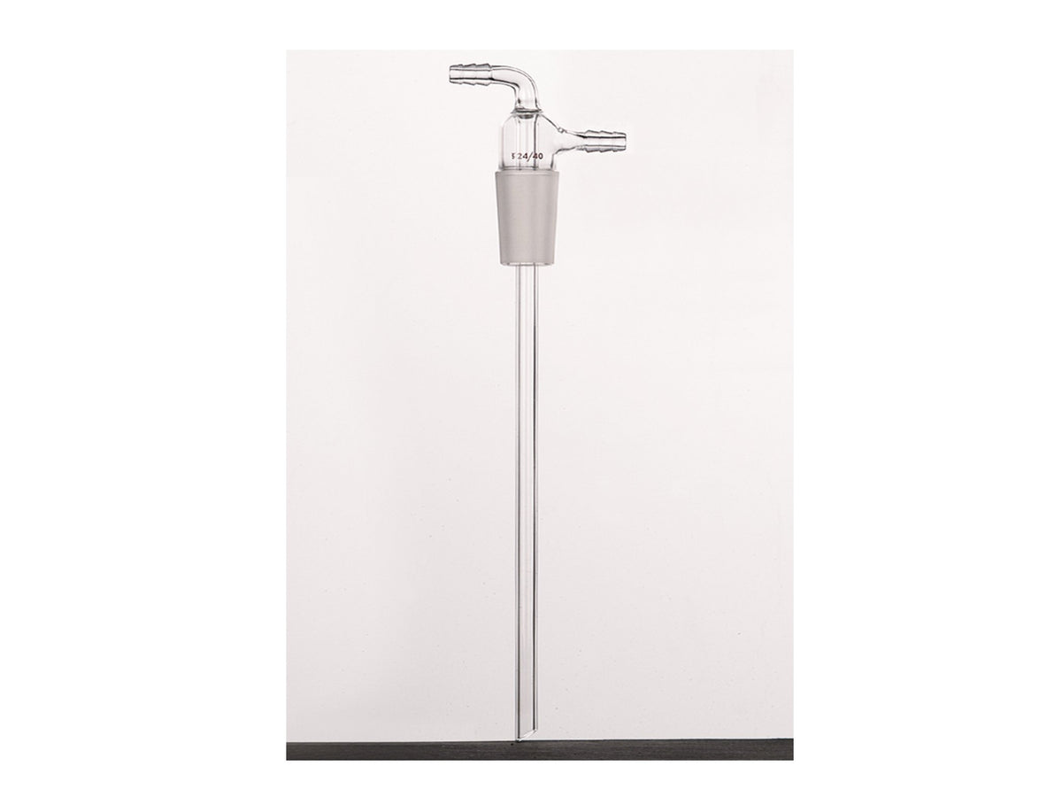 MSE PRO Gas or Liquid Input Joint, 24/40, φ10 Small Nozzle Interface, Tube Length: 250mm - MSE Supplies LLC