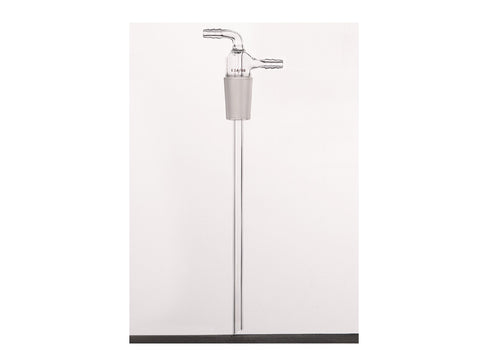 MSE PRO Gas or Liquid Input Joint, 24/40, φ10 Small Nozzle Interface, Tube Length: 250mm - MSE Supplies LLC