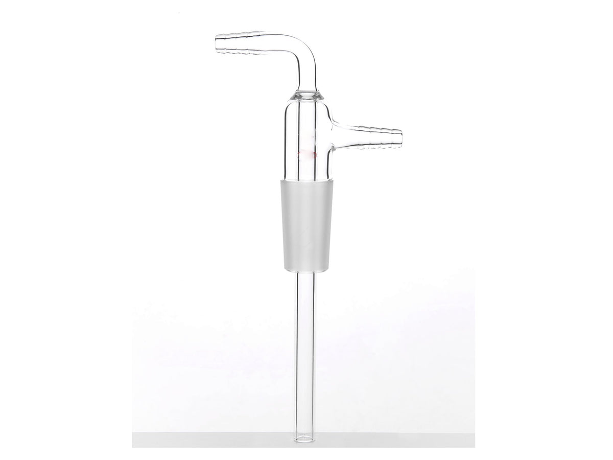 MSE PRO Gas or Liquid Input Joint, 24/40, φ10 Small Nozzle Interface, Tube Length: 75mm - MSE Supplies LLC