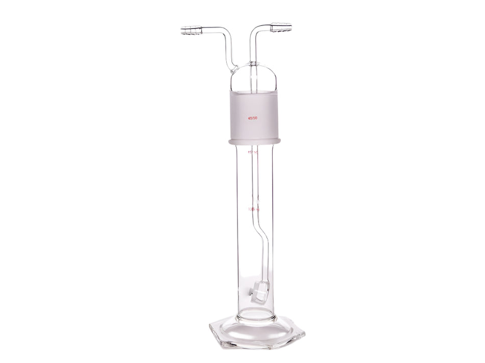MSE PRO Gas Washing Bottle, with Sand Plate 125mL, Total Height about 290mm, C Sand Plate
