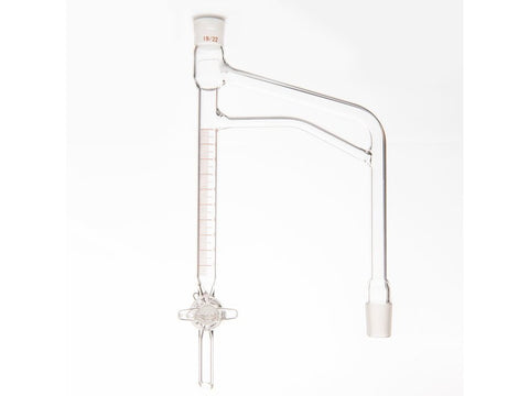 MSE PRO Graduated Distillation Receiver 10mL, Grinding Mouth 19/22, Glass Gate - MSE Supplies LLC