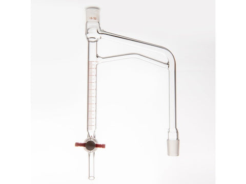 MSE PRO Graduated Distillation Receiver 10mL, Grinding Mouth 19/22, PTFE Stopcock - MSE Supplies LLC