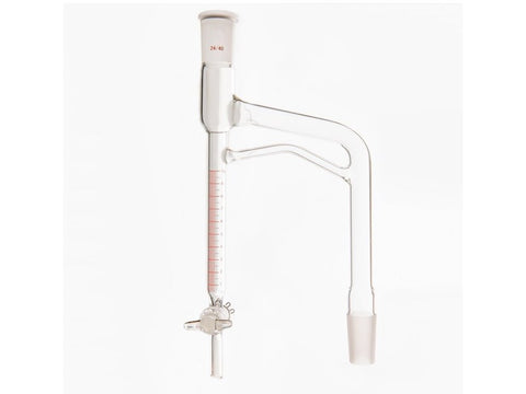 MSE PRO Graduated Distillation Receiver 10mL, Grinding Mouth 24/40, Glass Gate