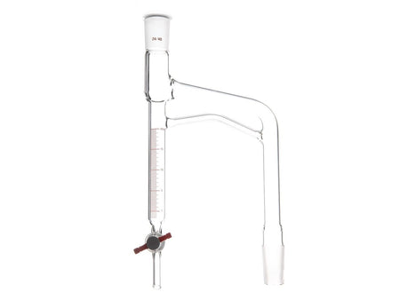 MSE PRO Graduated Distillation Receiver 20mL, Grinding Mouth 24/40, PTFE Stopcock