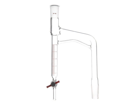 MSE PRO Graduated Distillation Receiver 20mL, Grinding Mouth 24/40, PTFE Stopcock