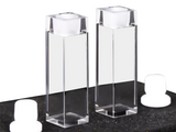 MSE PRO High-quality Fluorometer Quartz Cuvettes (Cells) with 10mm Path Length, 4 Polished Window, Pack of 2, Bio Lab Consumables, MSE Supplies LLC, MSE Supplies