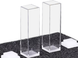 MSE PRO High-quality Fluorometer Quartz Cuvettes (Cells) with 10mm Path Length, 4 Polished Window, Pack of 2, Bio Lab Consumables, MSE Supplies LLC, MSE Supplies