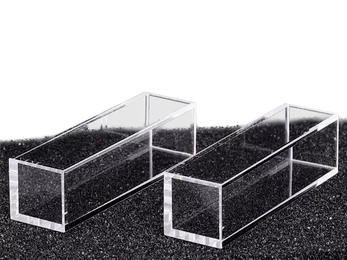 MSE PRO High-quality Fluorometer Quartz Cuvettes (Cells) with 10mm Path Length, 5 Polished Window, Pack of 2, Bio Lab Consumables, MSE Supplies LLC, MSE Supplies