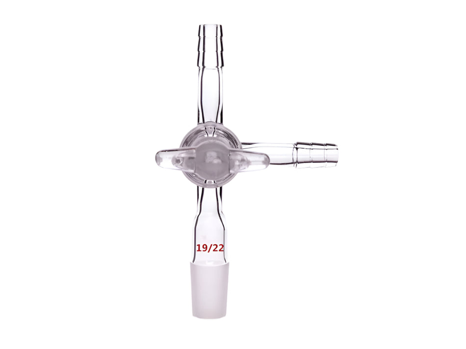 MSE PRO Joint, External Grinding Mouth: 19/22, with 2mm T-Type Three-Way Glass Door