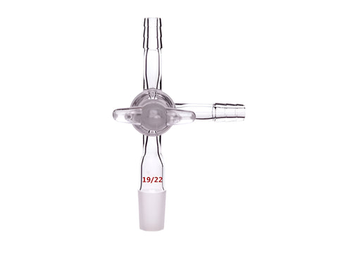 MSE PRO Joint, External Grinding Mouth: 19/22, with 2mm T-Type Three-Way Glass Door