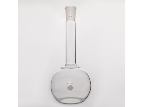 MSE PRO Long Neck Flat Bottom Flask, Grinding Mouth: 29/42, Capacity: 1000mL, Neck Length 138mm