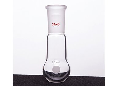 MSE PRO Long Neck Round Bottom Flask, 25mL, 24/40