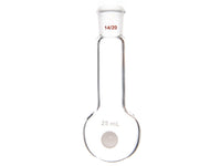 MSE PRO Long Neck Round Bottom Flask, Grinding Mouth: 14/20, Capacity: 25mL, Neck Length: 50mm
