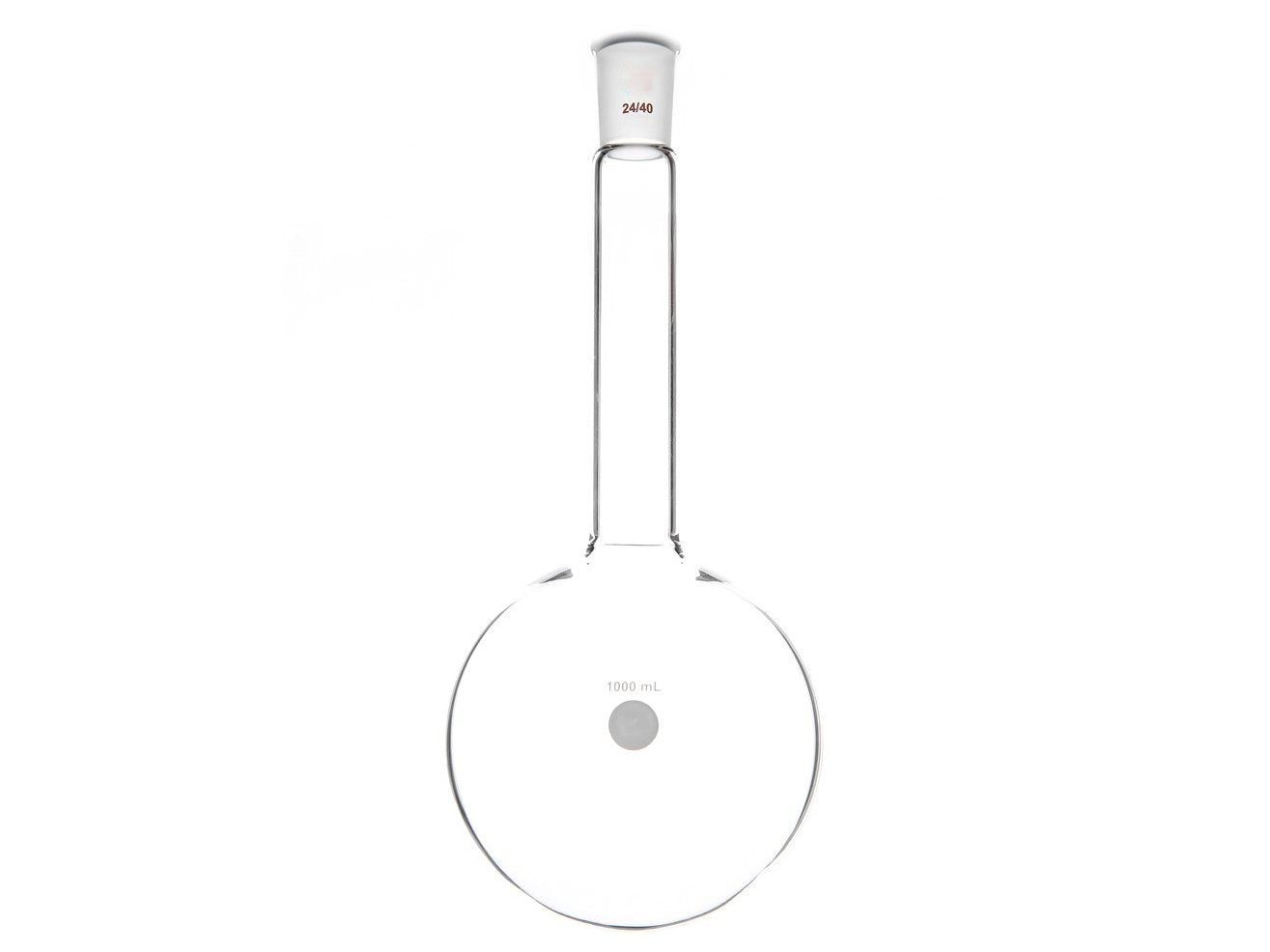 MSE PRO Long Neck Round Bottom Flask, Grinding Mouth: 24/40, Capacity: 1000mL, Neck Length: 138mm