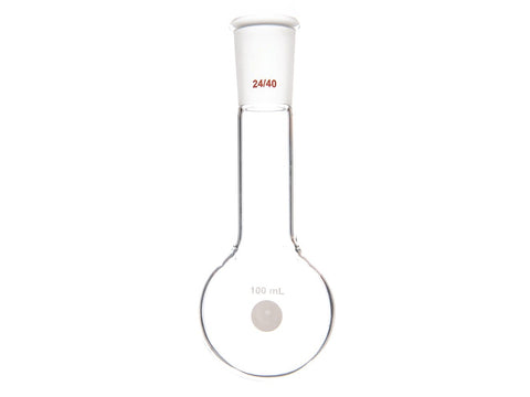MSE PRO Long Neck Round Bottom Flask, Grinding Mouth: 24/40, Capacity: 100mL, Neck Length: 65mm