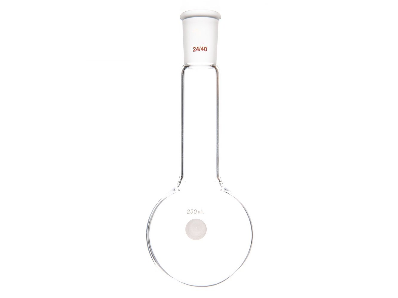 MSE PRO Long Neck Round Bottom Flask, Grinding Mouth: 24/40, Capacity: 250mL, Neck Length: 88mm
