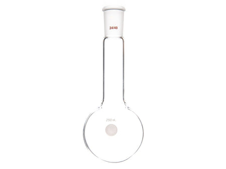 MSE PRO Long Neck Round Bottom Flask, Grinding Mouth: 24/40, Capacity: 250mL, Neck Length: 88mm