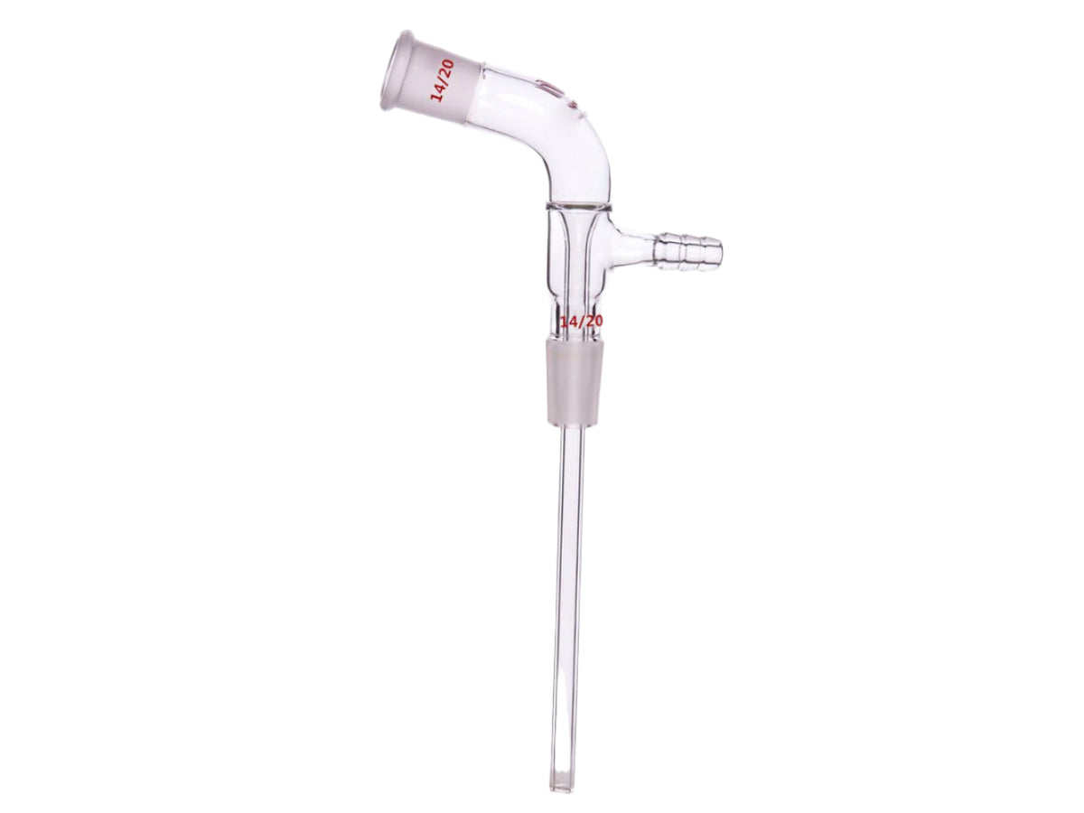MSE PRO Long Neck Vacuum Receiver Tube, 14/20, Grinding Mouth, Lower End Tube Length: 100mm - MSE Supplies LLC