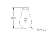 MSE PRO Micro-Ribbed Eggplant-Shaped Bottle, 10mL, 14/10