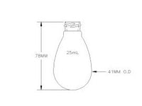 MSE PRO Micro-Volume Ribbed Eggplant-Shaped Bottle, 25mL, 14/10