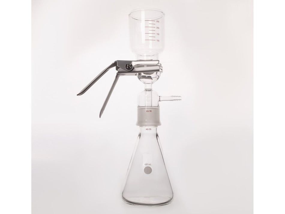 MSE PRO Mobile Phase Filter (without Filter Membrane) with Sand Core Flange, 500mL Filter Bottle
