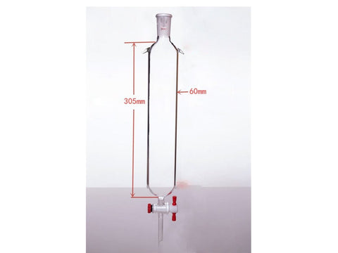 MSE PRO Plus Ears Chromatography Column, φ60mm, Effective Length 305mm, Gate Aperture: 4mm, 24/40
