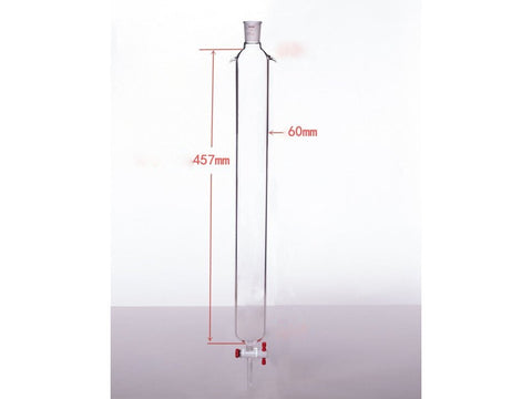 MSE PRO Plus Ears Chromatography Column, φ60mm, Effective Length 457mm, Gate Aperture: 4mm, 24/40