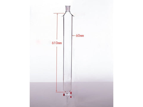 MSE PRO Plus Ears Chromatography Column, φ60mm, Effective Length 610mm, Gate Aperture: 4mm, 24/40