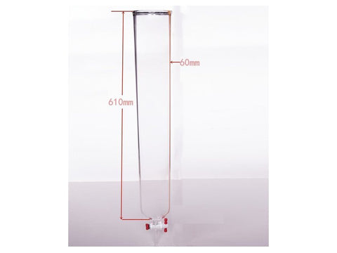 MSE PRO PTFE Gate Column, φ60mm, Effective Length: 610mm - MSE Supplies LLC