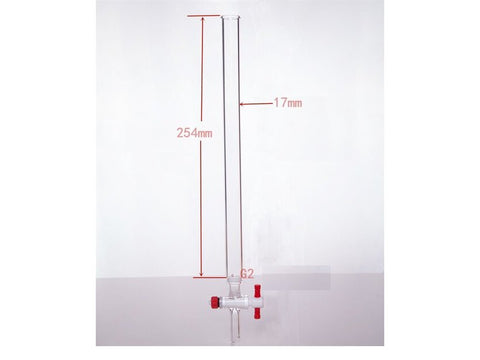 MSE PRO PTFE Gate Column with Sand Plate, φ17mm, Effective Length: 254mm - MSE Supplies LLC