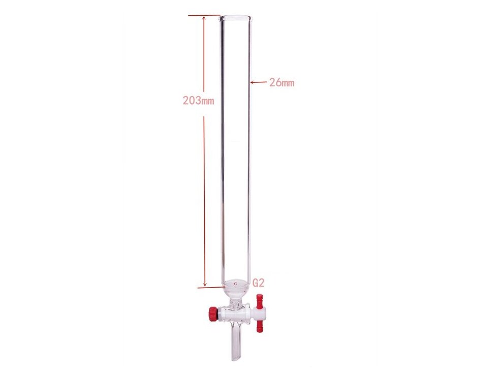 MSE PRO PTFE Gate Column with Sand Plate, φ26mm, Effective Length: 203mm - MSE Supplies LLC