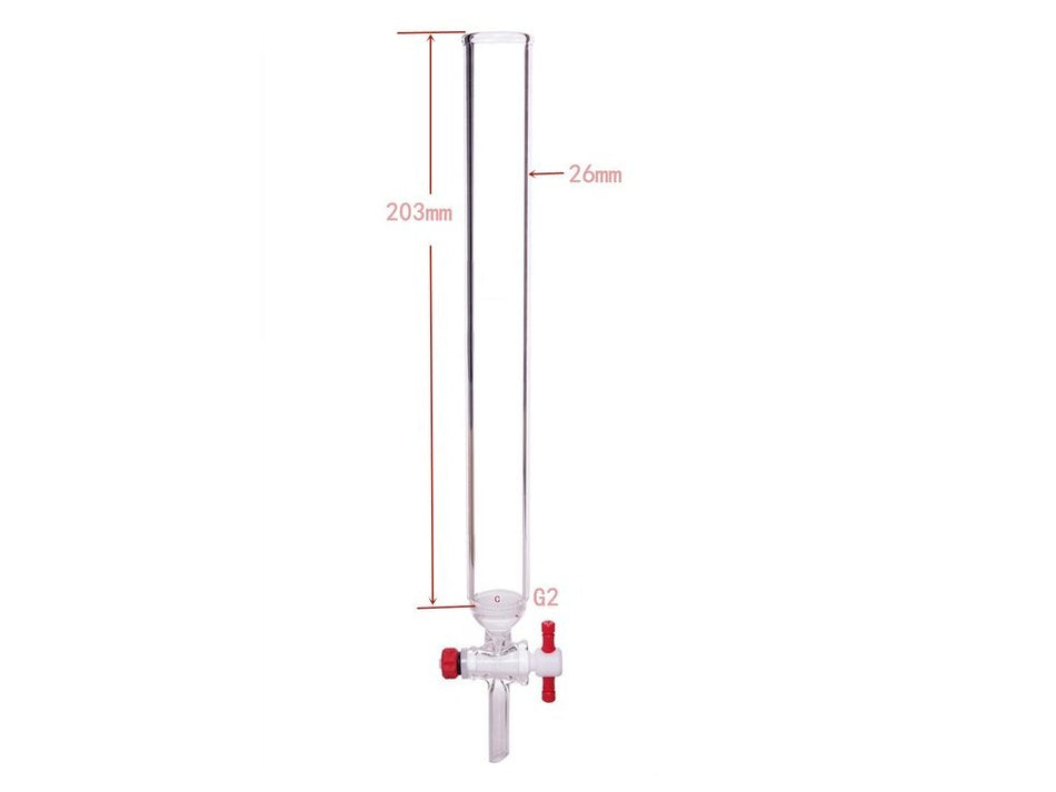 MSE PRO PTFE Gate Column with Sand Plate, φ26mm, Effective Length: 203mm - MSE Supplies LLC