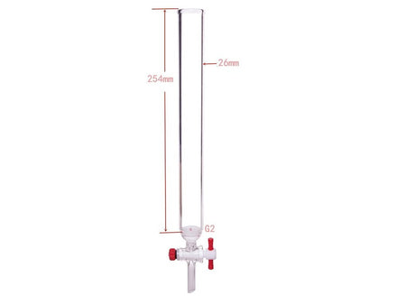 MSE PRO PTFE Gate Column with Sand Plate, φ26mm, Effective Length: 254mm - MSE Supplies LLC