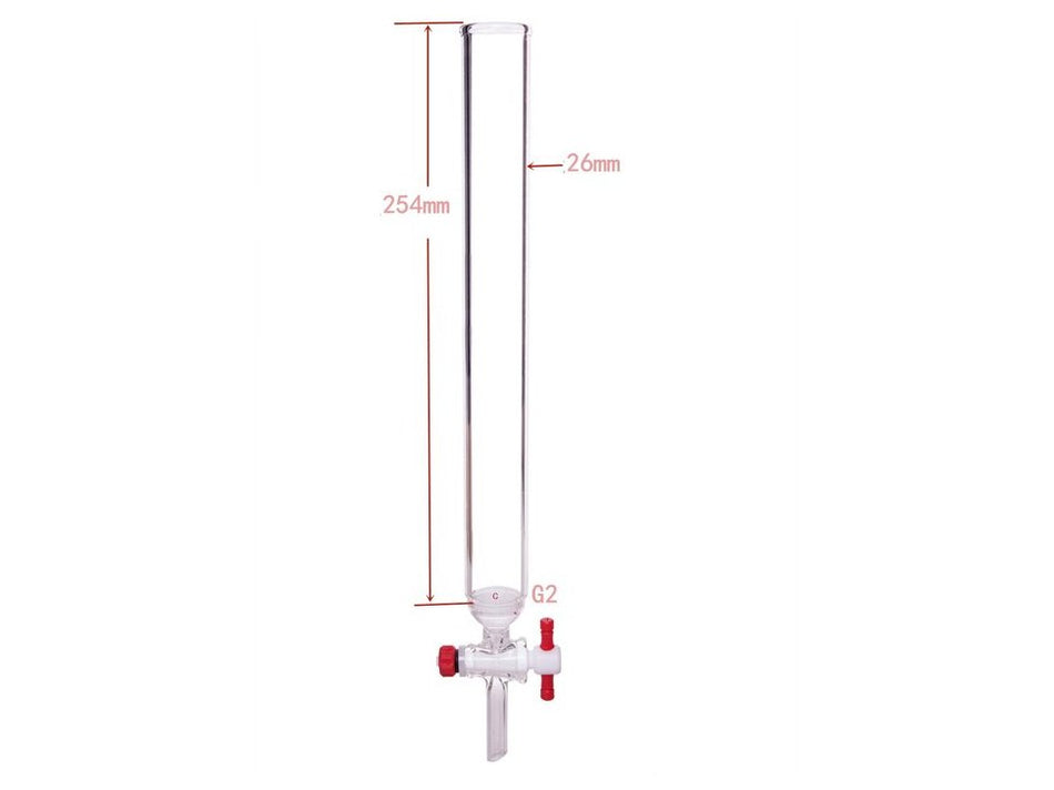 MSE PRO PTFE Gate Column with Sand Plate, φ26mm, Effective Length: 254mm - MSE Supplies LLC