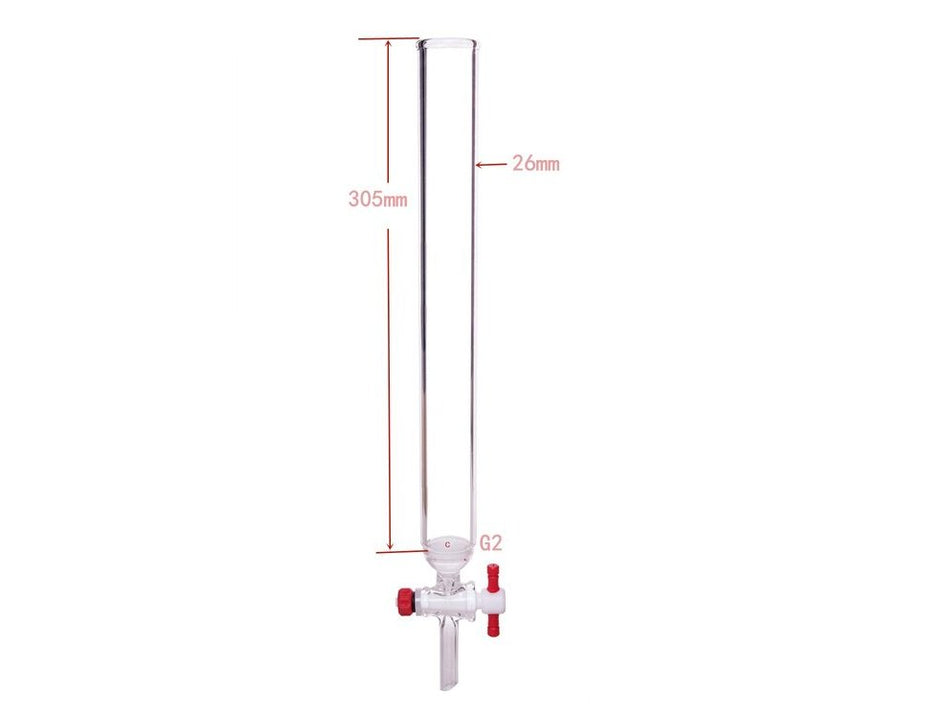 MSE PRO PTFE Gate Column with Sand Plate, φ26mm, Effective Length: 305mm - MSE Supplies LLC