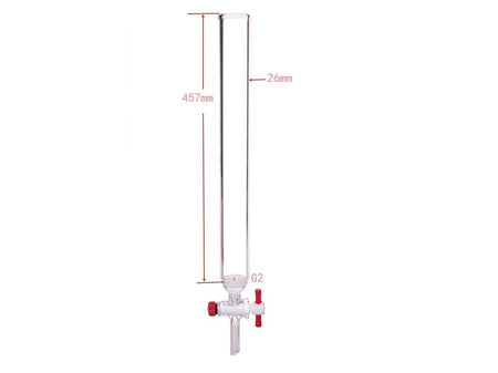 MSE PRO PTFE Gate Column with Sand Plate, φ26mm, Effective Length: 457mm - MSE Supplies LLC