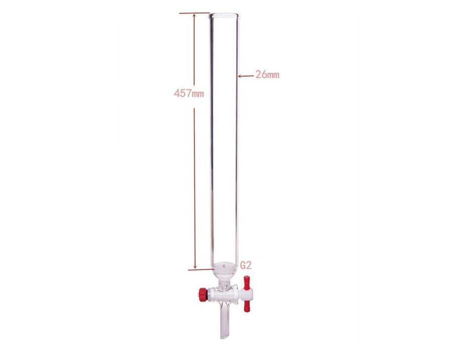 MSE PRO PTFE Gate Column with Sand Plate, φ26mm, Effective Length: 457mm - MSE Supplies LLC