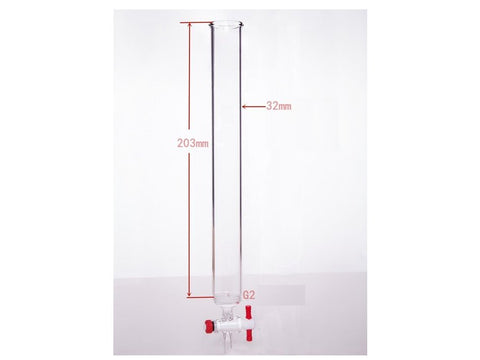 MSE PRO PTFE Gate Column with Sand Plate, φ32mm, Effective Length: 203mm - MSE Supplies LLC