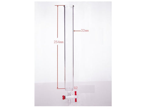 MSE PRO PTFE Gate Column with Sand Plate, φ32mm, Effective Length: 254mm - MSE Supplies LLC