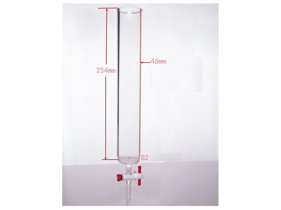 MSE PRO PTFE Gate Column with Sand Plate, φ46mm, Effective Length: 254mm - MSE Supplies LLC