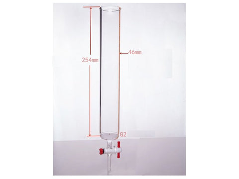 MSE PRO PTFE Gate Column with Sand Plate, φ46mm, Effective Length: 254mm - MSE Supplies LLC